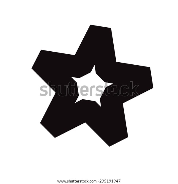 Black Star White Background Illustration Stock Vector (Royalty Free