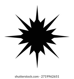 Forma de estallido negro con puntos afilados