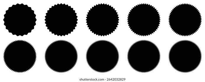Black starburst sticker set. Special offer price tag. Price sticker, sale sticker, starburst, quality mark, retro silhouette. Sunburst retro sale badge, quality signs, sale icons. star blank label.