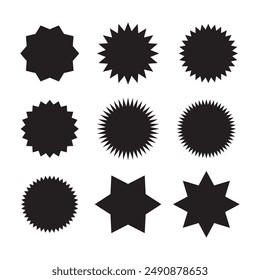 Black starburst. Vector illustration. eps 10