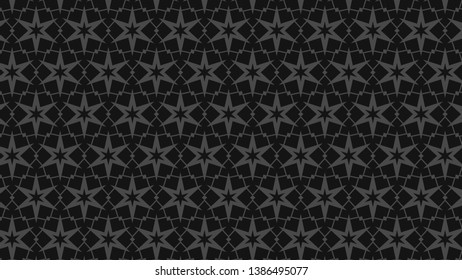 Black Stars Background Pattern Vector