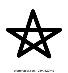 Black stars icon on white background. Star icon vector illustration design.