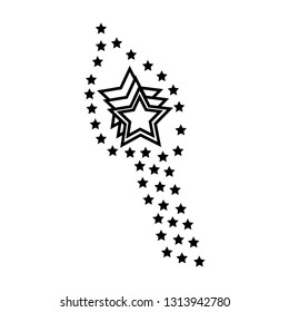 black stars on a white background