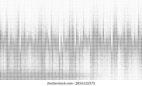 Black stars pattern fading from dense to sparse on white
