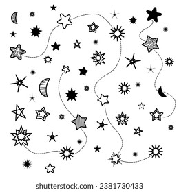 Black stars pattern on white background.