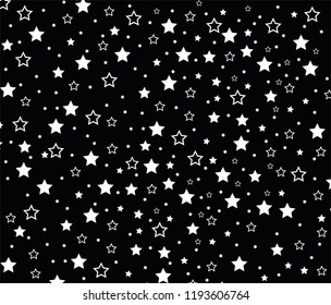 Black stars pattern vector design