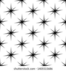 Black stars silhouette pattern vector