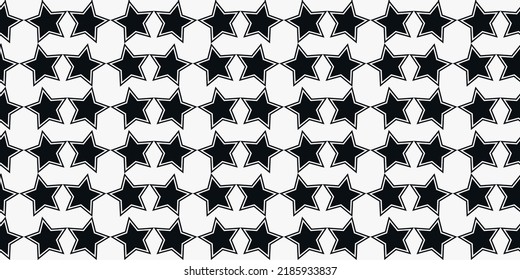 Las estrellas negras son simples. Decoración impresa con estrellas idénticas. El interior y la decoración con estrellas negras.