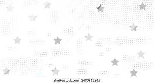 black stars and white background dots