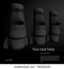 Black statues of Easter island