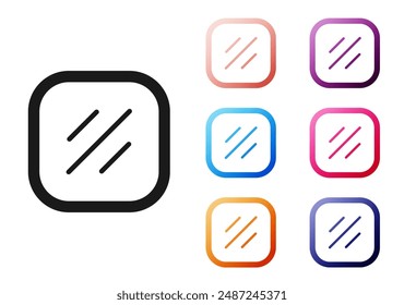 Black Steak meat icon isolated on white background. Set icons colorful. Vector