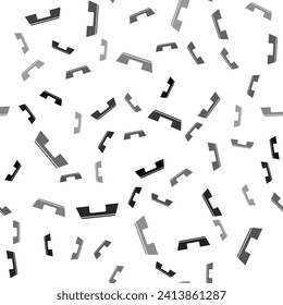 Black Step platform icon isolated seamless pattern on white background.  Vector