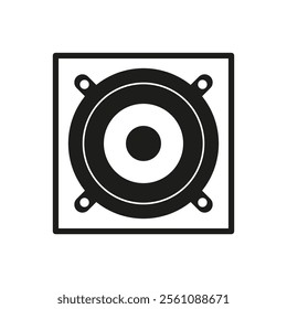 Black Stereo speaker icon isolated on white background. Sound system speakers. Music icon. Musical column speaker bass equipment. Set icons colorful. Vector.