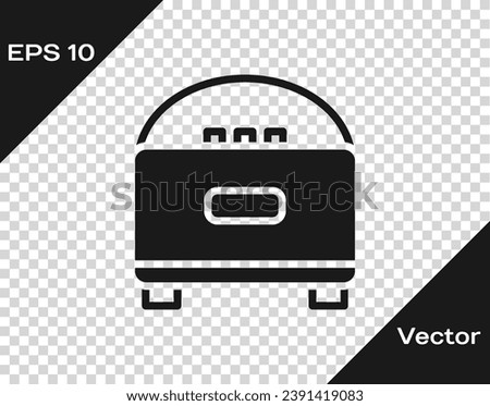 Black Stereo speaker icon isolated on transparent background. Sound system speakers. Music icon. Musical column speaker bass equipment.  Vector