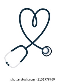 black stethoscope design over white