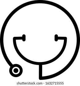 Black Stethoscope icon in trendy flat style. Stethoscope icon page symbol for your web site design Stethoscope icon logo, app, UI. Stethoscope icon Vector illustration, EPS10. Medical and Health Care 