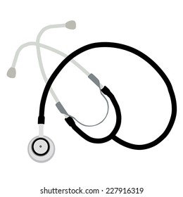 Black stethoscope, stethoscope isolated, stethoscope icon,instrument