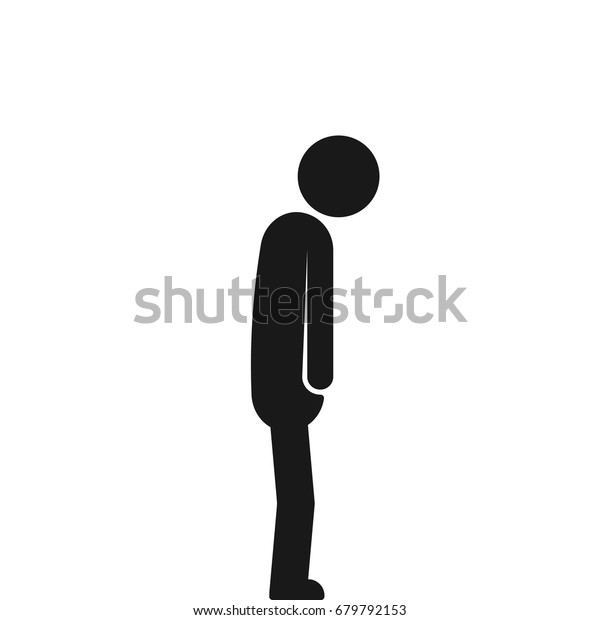 Black Stick Figure Like Depression Isolated Stock Vector (Royalty Free ...