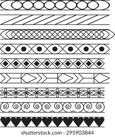 black Sticker, borders, vector.