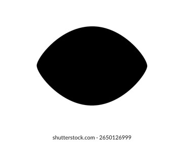 Emblema da etiqueta do logotipo do adesivo preto. Forma do rótulo para design de crachá, oferta de venda, marca de produto original, elemento de marca. Silhueta Oval Negra. Ilustração de vetor.