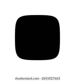 Emblema da etiqueta do logotipo do adesivo preto. Forma do rótulo para design de crachá, oferta de venda, marca de produto original, elemento de marca. Silhueta Quadrada Arredondada Preta. Ilustração de vetor.