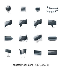 black sticker on white background. Vector illustration