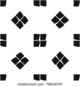 Black stickers pattern repeat seamless in black color for any design. Vector geometric illustration
