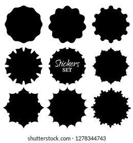 black stickers set set blank labels stock vector royalty free 1278344743