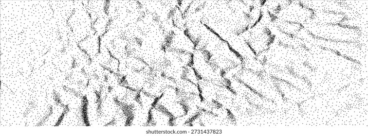 textura de papel arrugado punteado negro áspero punteado arrugado