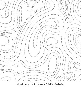 Black stitches seamless pattern isolated on white. Texture for fabrics or packaging