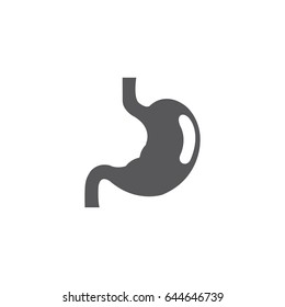 Black stomach icon vector illustration on white background.