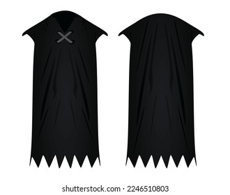Black stone age dress. vector