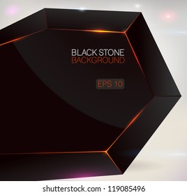 Black stone background - vector illustration.