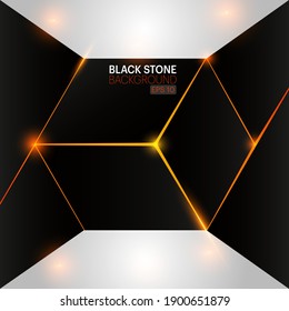 Black stone background - vector illustration.