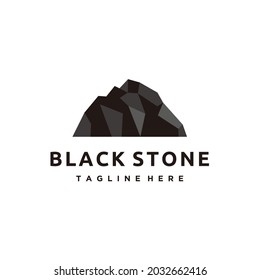 Black stone logo design icon vector graphic illustration