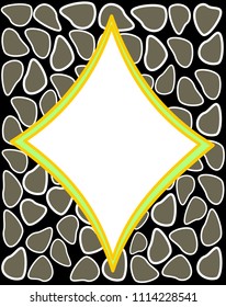 Black stone marble with white square box for tag.Frame,logo,banner.Illustration vector.