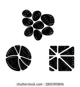 Black Stone Set Collection Creative Illustration Logo