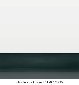 Black stone table top isolated on white background, promotional web template - Vector illustration
