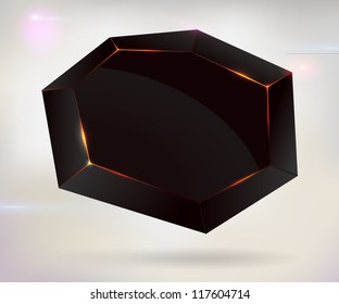 Black stone/crystal background/banner - vector illustration for your business presentations.
