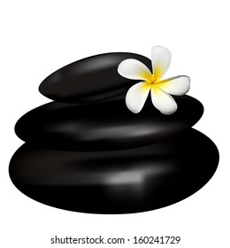 Black stones for spa