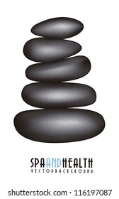 black stones spa over white background. vector illustration