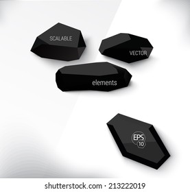 Black stones vector comoisition