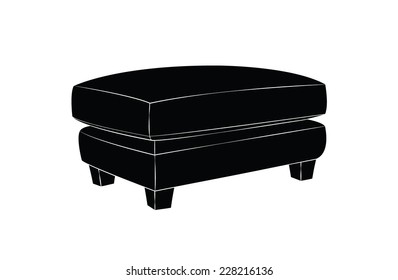 Black Stool Vector,Vintage style