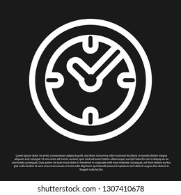 Black Stopwatch icon isolated on black background. Time timer sign. Vector Illustration