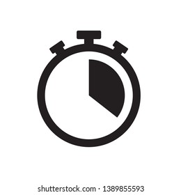 black stopwatch icon- vector illustration