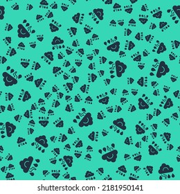 Black Storm icon isolated seamless pattern on green background. Cloud and lightning sign. Weather icon of storm.  Vector