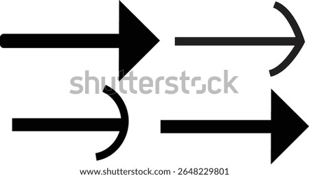 Black straight arrow right side direction icon png file type on transparent background for apps, website, UI, logo, designs ,Black straight arrow icon pointing right side direction on transparent