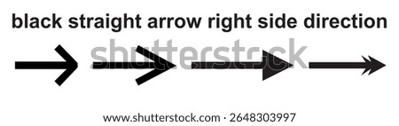 black straight arrow right side direction transparent background vector file type for apps, 