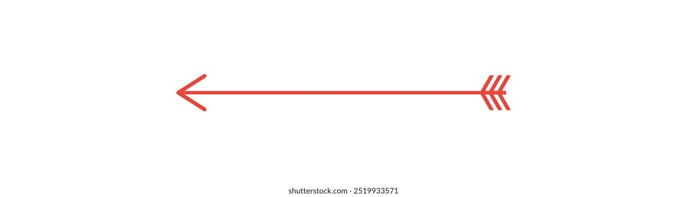 Black straight line arrow stripe series. Horizontal line arrow. vector illustration. 