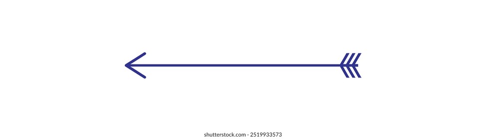 Black straight line arrow stripe series. Horizontal line arrow. vector illustration. 